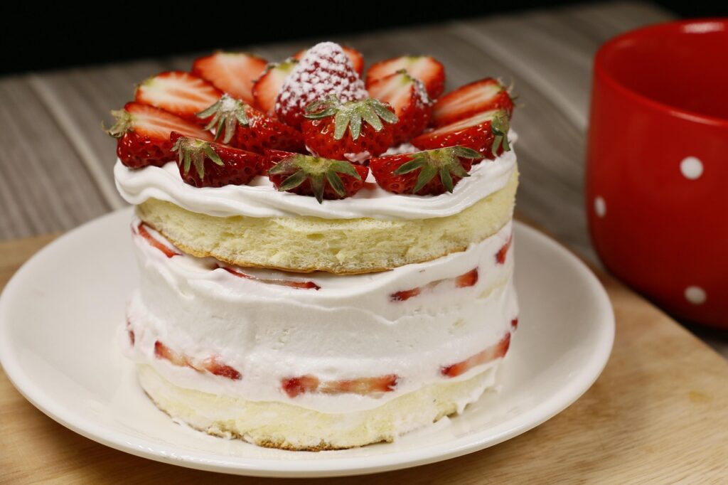 Frutillas con Crema, liviana y fresca